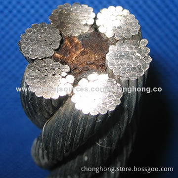 Galvanized Steel Wire Ropes Stack with Tensile Strength of 1,770N/Square Meter